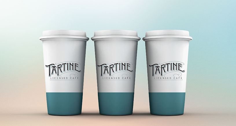 Tartine Café Coffee Cup Design